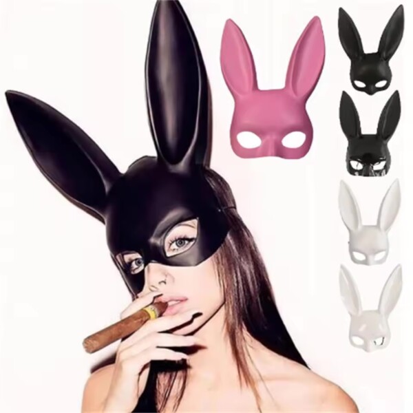 Rabbit Ears Half Mask Bright Matte Bunny Cosplay