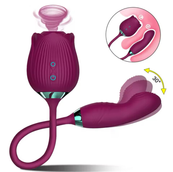 Female Rose Sucking Vibrator + Patting Clitoris Stimulator